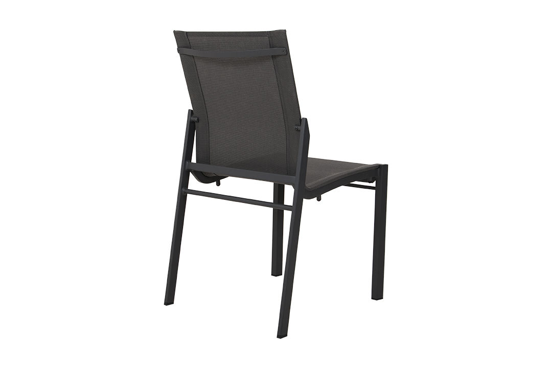 Cube Alu Stacking Side Chair, Slate